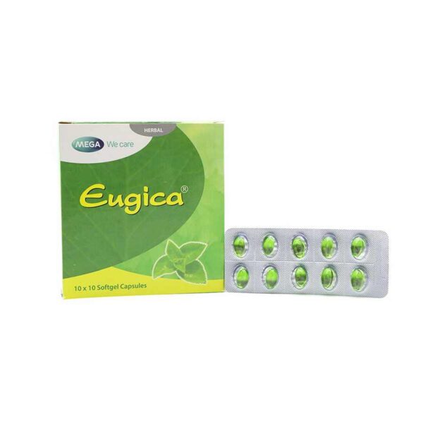 Eugica Xanh treatment for cough, sore throat, runny nose, perspiration, colds - 100 capsules