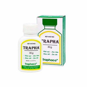 Trapha Deodorant Powder - Helps prevent and get rid of underarm and leg odor- 30 gramm box Trapha powder