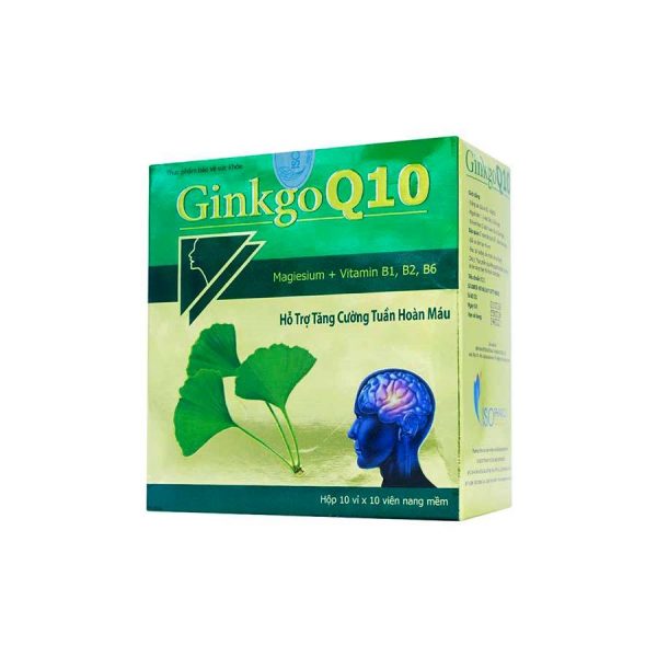 Natural supplement Ginkgo Q10 with vitamin B Iso Pharco - Help improve brain activity, memory strengthen bones, good for heart function - 100 capsules